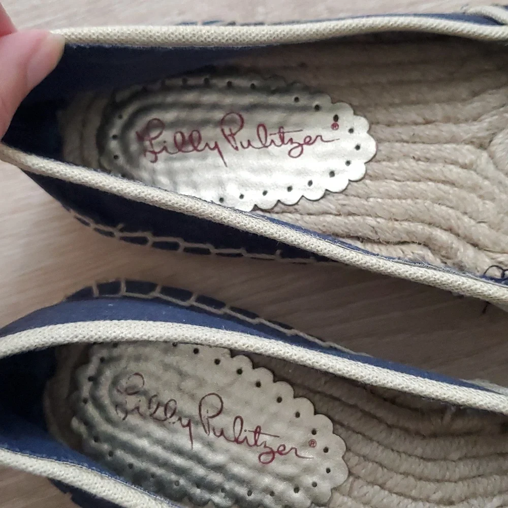 Lilly Pulitzer Metallic Seahorse Espadrille Shoes Sz9